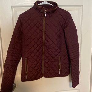 Maroon puffer jacket